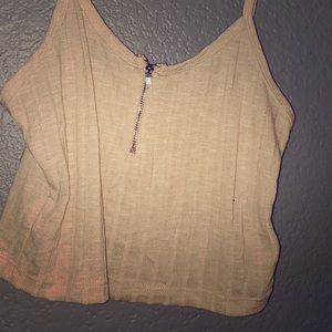 Tan Crop Top